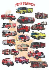 Wozy strażackie - dekoracyjny plakat A1 + plakat GRATIS + darmowa wysyłka!