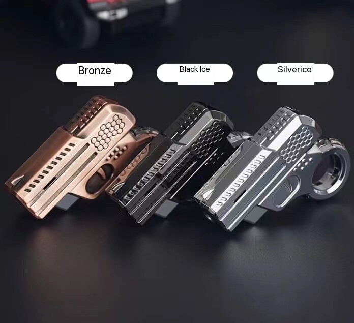 Pistol style windproof inflatable decompression lighter