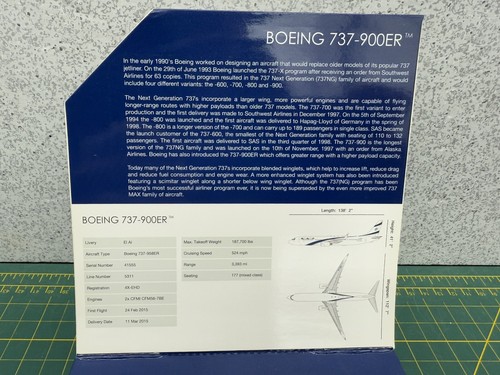 Gemini Jets GJELY1956 1/400 Boeing 737-900ER El Al Israel Airlines Diecast Model - Picture 7 of 10