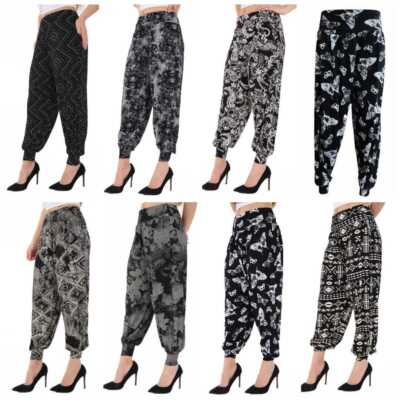 DAMEN NEWHAREM HOSE ALI BABA LANGE HOSE BAGGY LEGGINGS ÜBERGRÖSSEN