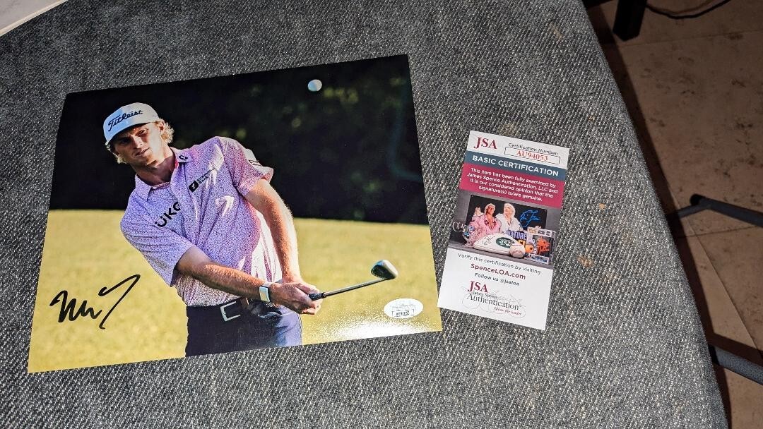 Will Zalatoris Autographed Signed PGA STAR 8X10 PHOTO WITH JSA COA 