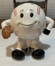 Original Russ Berrie Co. Baseball Figurine Ceramic Pen Pencil Holder