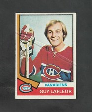 1974 Topps Guy Lafleur #232 -- Montreal Canadiens 