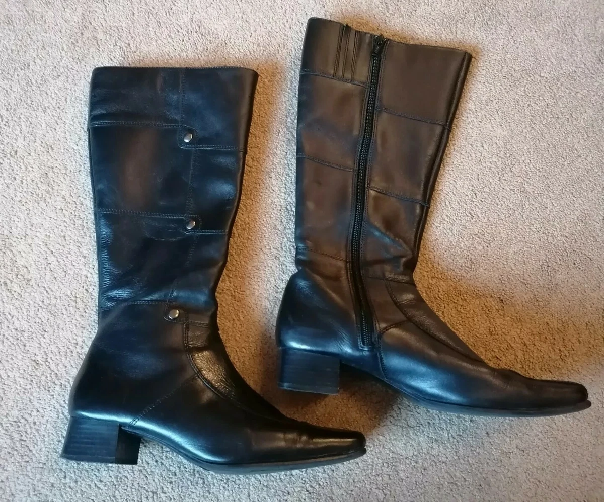 Low heel knee deals high boots uk