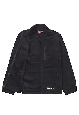 Supreme/Polartec Zip Fleece Jacket Medium Black New | eBay