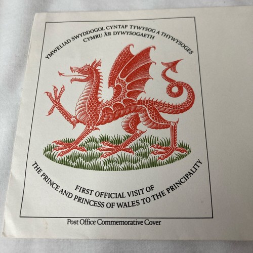 GB 1981 Stamp Envelope Royal Visit Charles & Diana to Wales Caernarfon - Picture 3 of 4