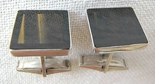 Art deco engraved silver with fine tiger’s eye cufflinks, 9 gr.