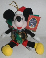 NWT Disney Store An Enchanted Christmas Mickey Mouse Jingle Bell Plush Decor