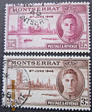 MONTSERRAT ~ S.G. 113 - 114 ~ 1946 VICTORY STAMPS OMNIBUS ~ VFU #04734