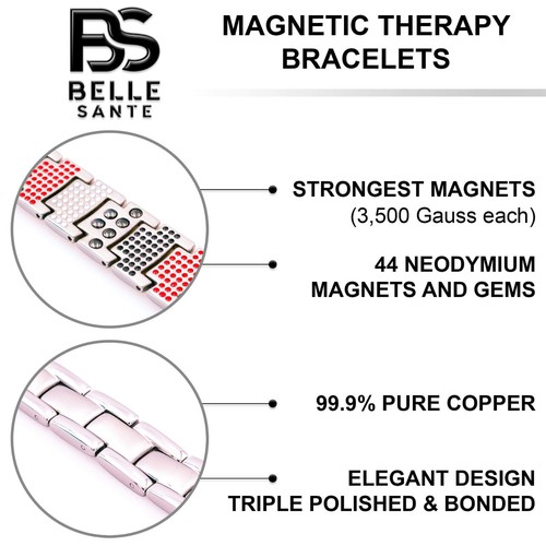 Splendido Bracciale Magnetico Oro Uomo Artrite Sollievo Dolore Equilibrio Energia Potenza 2 - Foto 9 di 12