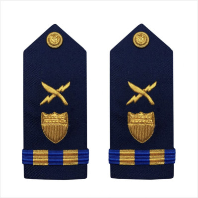 GENUINE U.S. COAST GUARD SHOULDER BOARD: WARRANT OFFICER 2 INTELLIGENCE SYSTEMS