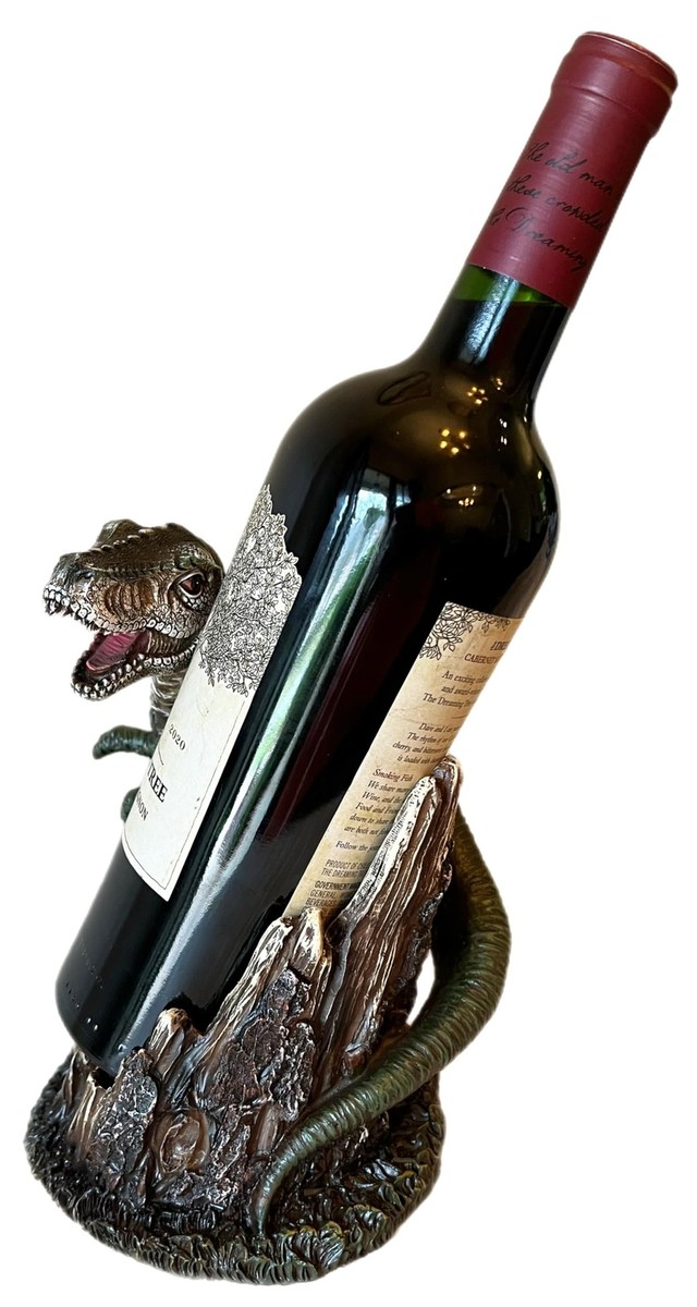 Wine Holder Funny Top Brass T-Rex Wine Bottle Holder Jurassic