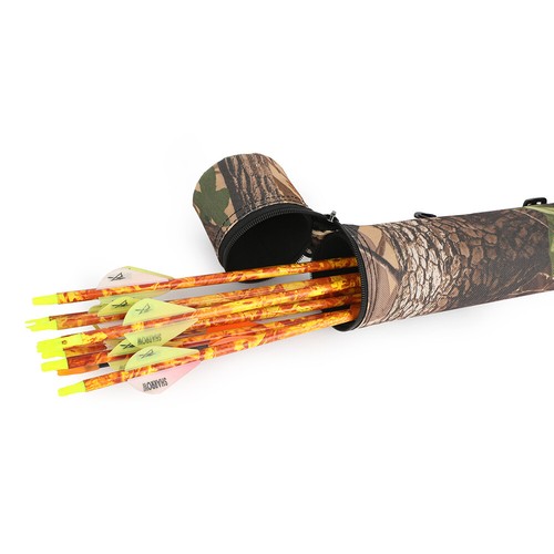 Archery Arrow Quiver Bag Shoulder Tube Holder Strap Recurve Bow Shooting Hunting - Picture 3 of 13
