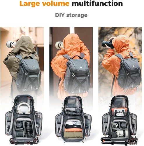 K&F Concept Camera Backpack DSLR/SLR Photography Waterproof Camera Bag 25L - Picture 11 of 15