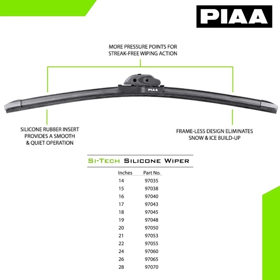 Piaa 97045 18-Inch (450mm) Si-Tech Silicone Wiper Blade, Premium All-Season OEM - Image 4 of 4