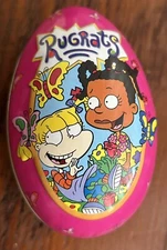 Empty Vintage 1999 Rugrats Candy Container Tin Egg Angelica Pickles Susie