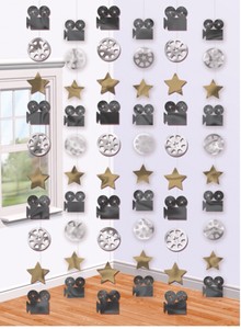 Hollywood Hanging Strings Oscar Movie Party Decoration Film Reel