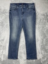 NYDJ Jeans Women's 14 Blue Sheri Slim Fit Stretch Denim Lift Tuck Technology
