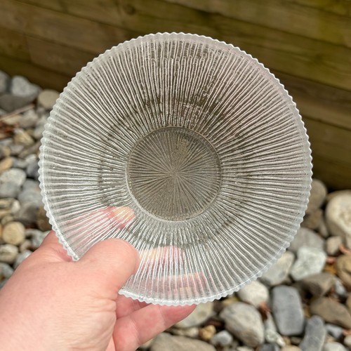 Vintage possible Sasaki (?) Japan Rain Glass 6" Round Bowl 3 1/8" deep - Picture 5 of 12