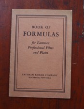 KODAK BOOK OF FORMULAS FOR EASTMAN PROFESSIONAL FILMS/PLATES, 1936/cks/207461