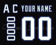 Manitoba Moose Customized Number Kit for 1994-1996 Black Uniform