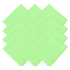 12 Pcs Microfiber Cleaning Cloth for Glasses 8" x 8" Eyeglass Cloth Green