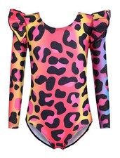 Girls Gymnastics Ruffle Long Sleeve Leotard Variety Sizes And Colors 