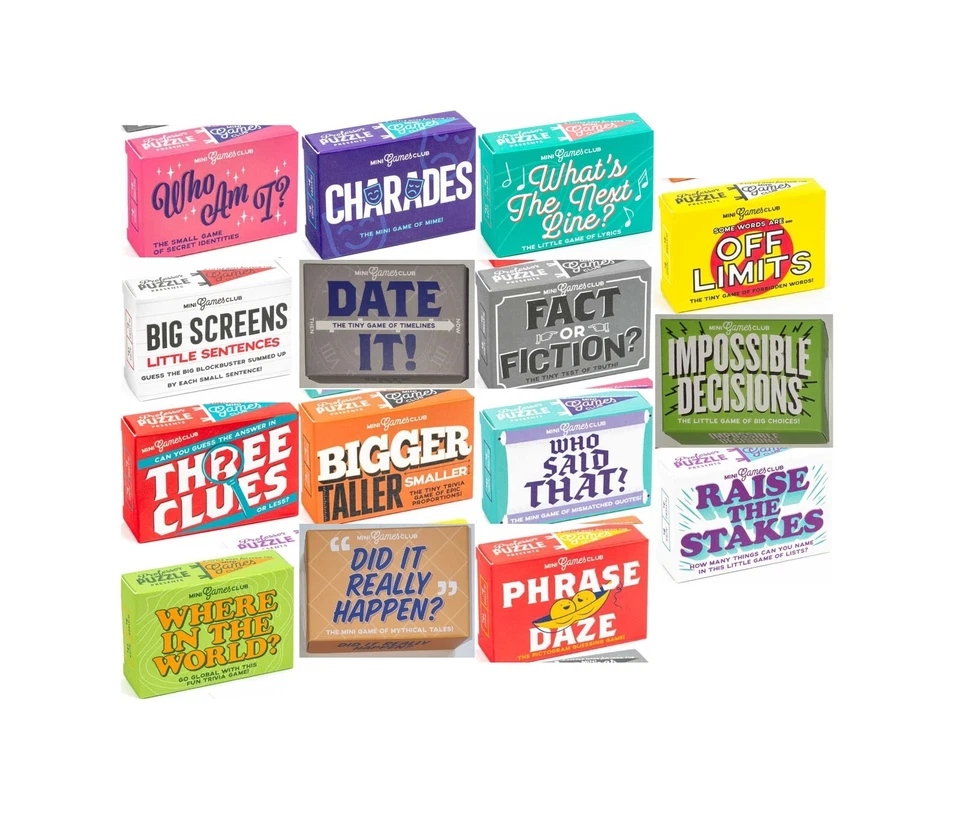 PROFESSOR PUZZLE Mini Games Club *Build A Bundle* Great Stocking Filler / Wedding / Party Favour
