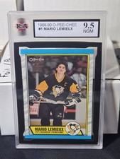 89-90 O-Pee-Chee Mario Lemieux 🚨🚨🚨 KSA 9.5 Near Gem Mint