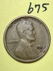 1913-S LINCOLN WHEAT CENT, low mintage date, "FINE" condition #675