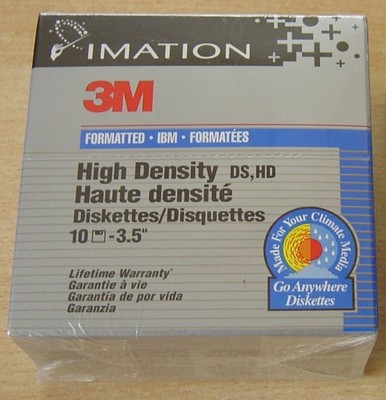 10 Stück nagelneue  3,5''  HD Disketten    von Imation   in eingeschweißter OVP!