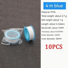 10pcs PTFE PLUMBING PLUMBERS White PTFE Tape  Threaded Seal Fitting Water 14mm