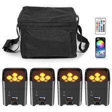 Rechargeable 6X18W RGBWA UV Wireless Par Light Battery DMX Stage Party DJ Lights