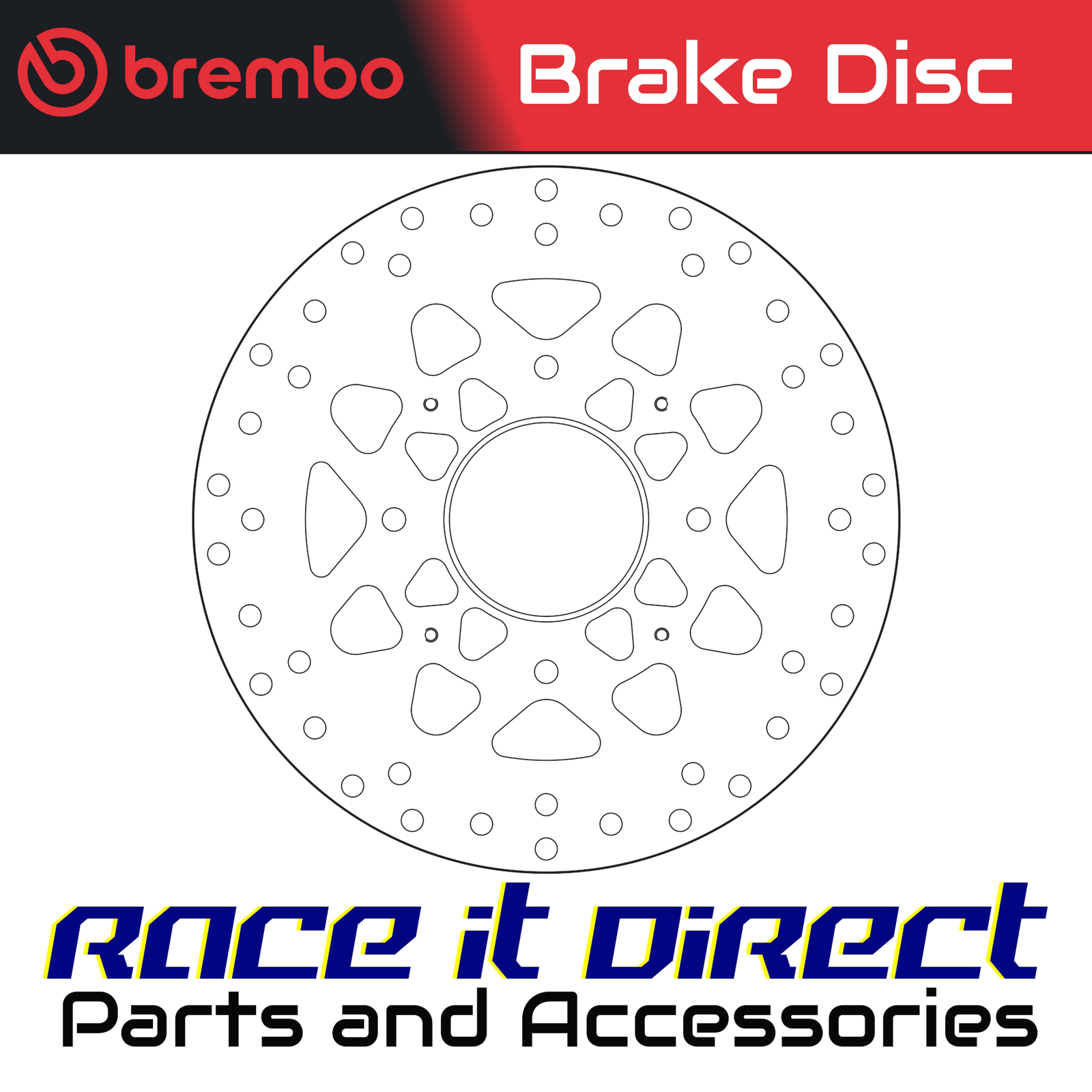 Brake Disc for HONDA VFR 800 FI VTEC 2002-2006 Rear Brembo