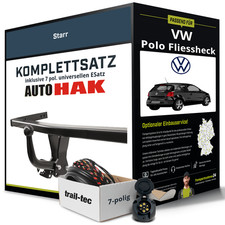 Für VW Polo Fliessheck Typ 9N Anhängerkupplung starr +eSatz 7pol uni 05- NEU