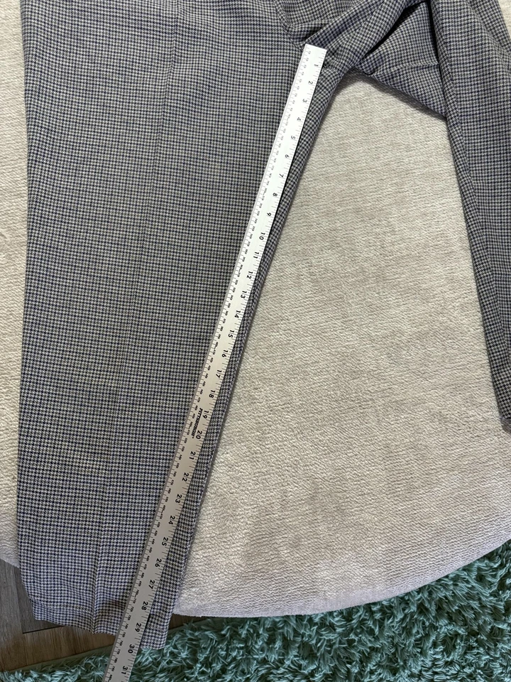 Pantalones Lee Informales Mujer 16 Azul Gris Pata de Gallo Plisados Sin Arrugas Foto 2 de 4