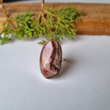 Nice Crazy Lace Agate Gemstone Ring 925 Sterling Silver Promise Gift Ring PG6810