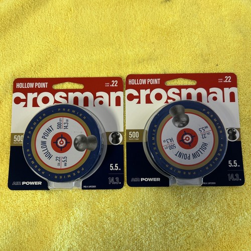 Crosman Rifle Hunting Pellets Gun Hollow Point ..22 Caliber 14.3 Grain Lot Of 2