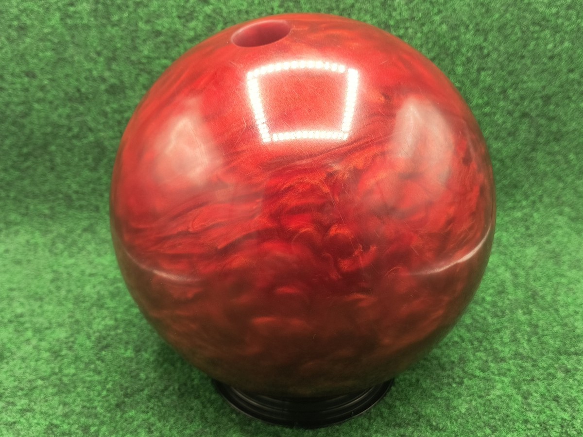 Used Bowling Ball Ebonite Turbo Urethane 16 Lb Red Marble First