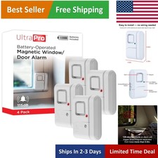 120dB Personal Security Window  Door Alarm Set - 4-Pack Wireless Protection