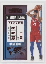 2020-21 Panini Contenders International Ticket Red Joel Embiid #8 0i2d