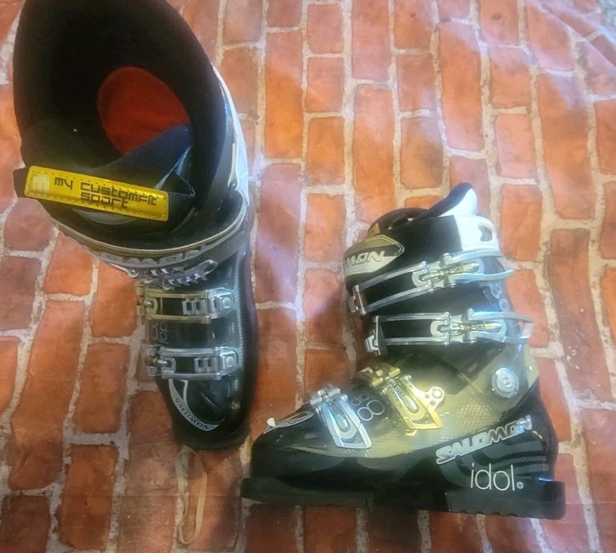 Scarponi da sci alpino Salomon Idol 8 Energyzer 80 da donna taglia 6 277 mm usura buona