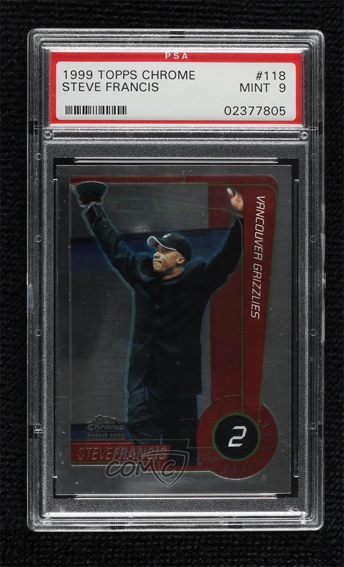 1999-00 Topps Chrome '99 Draft Pick Steve Francis #118 PSA 9 MINT e3v