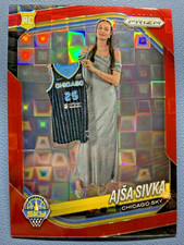 2025 Panini Prizm WNBA #85 Ajsa Sivka RC Red Pandora /199 Chicago Sky