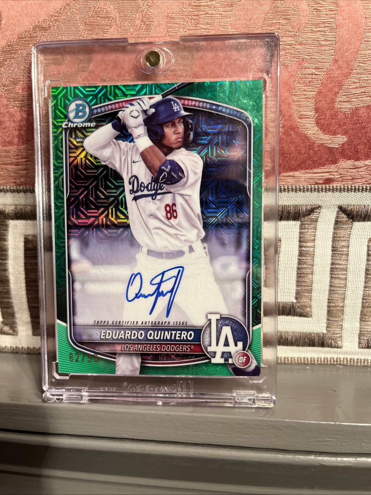 2025 Bowman Chrome Auto Eduardo Quintero #BMA-EQ Green Mojo Refractor /99