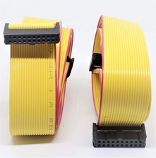 2 Pack 20P 2x10 IDC Female Connector Flat Ribbon Cable 2.54mm 40cm
