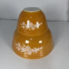 2 Vintage PYREX Butterfly Gold 401 & 403 Mixing Bowls
