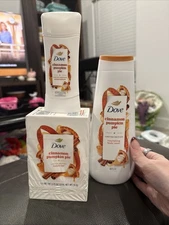 Dove Cinnamon Pumpkin Pie Holiday Treats Set Deodorant, Body Wash, Beauty Bar X4