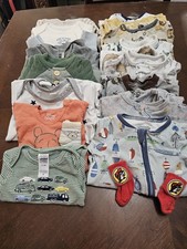 Baby Boys 0-3 Months Clothing Lot 16 Pc Set Spring, Summer, Fall Bundle