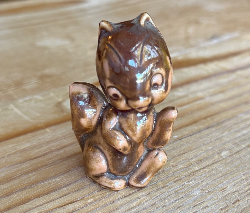 Vintage Ceramic Squirrel Figurine - Japan